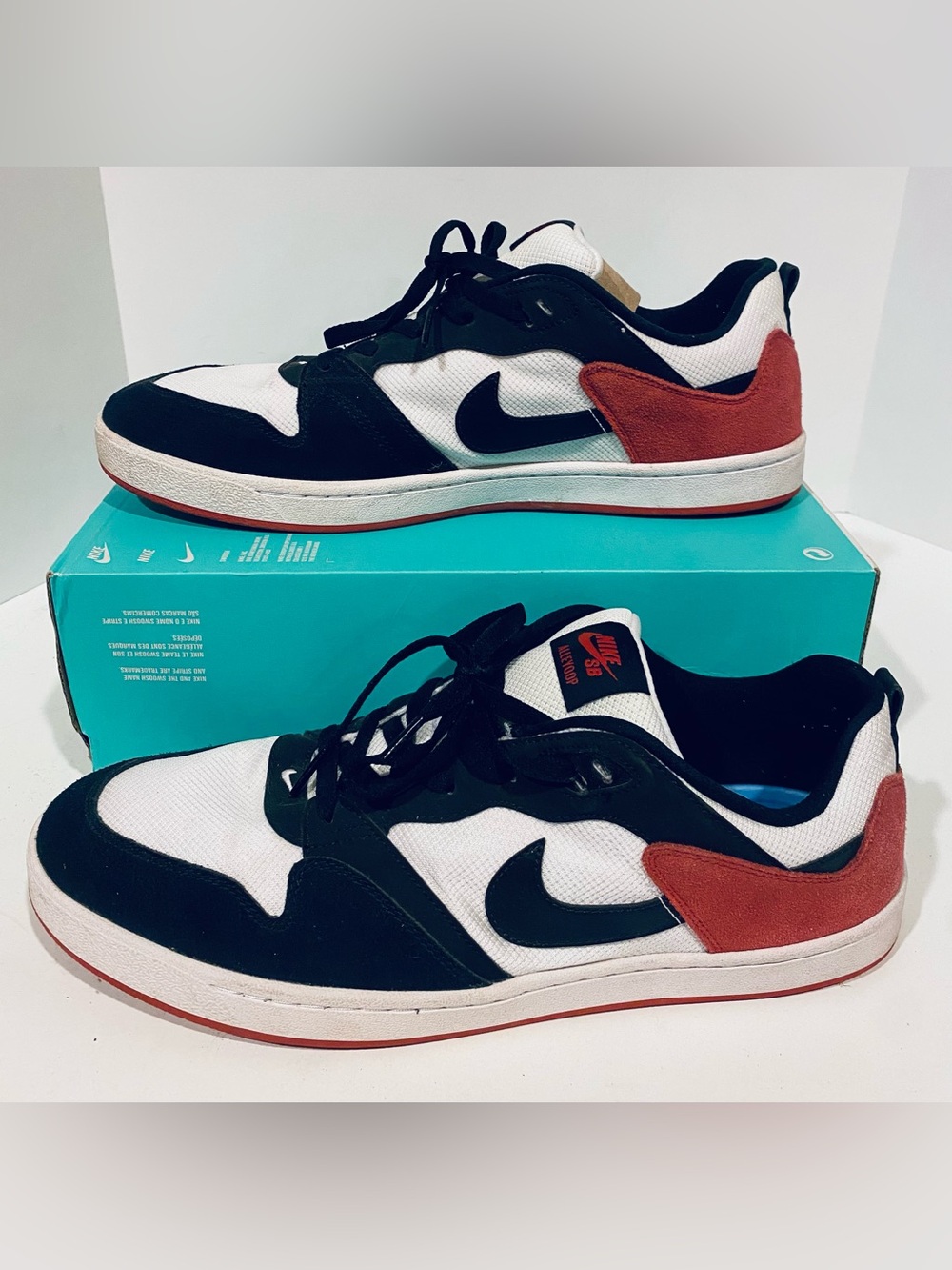 Nike SB Alleyoop Chicago Black Toe Size 14 White University Red Men's CJ0882-102 - Picture 6 of 10